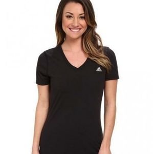 ADIDAS Women's Black with Gray Logo Ultimate Tee